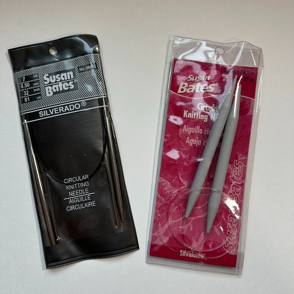 Susan Bates Quicksilver Circular Knitting Needles - 2 pack